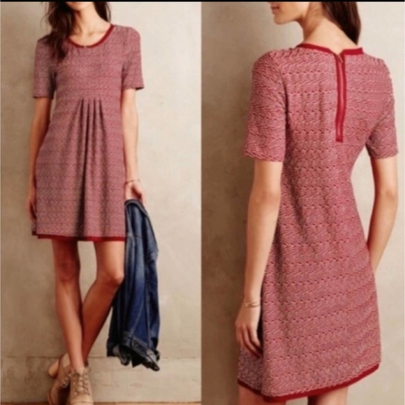 Anthropology Maeve Dora Red Dress Small - Picture 1 of 11
